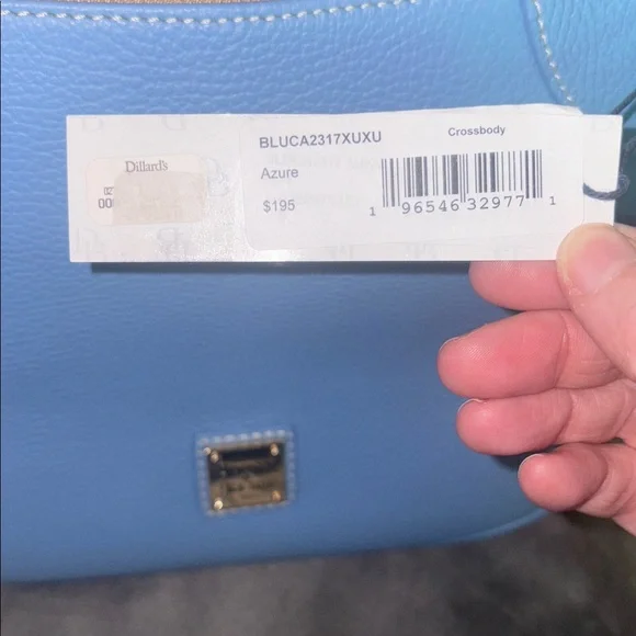 SOLD Dooney and Bourke Azure Blue Crossbody To Shoulder Handbag Pebbled SOLD - Picture 5 of 5